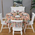 thumbnail image 2 of Multicolor Christmas Icon Pattern Round Tablecloth 60"x60",Wrinkle Wipeable Table Cloth for Kitchen Dining Room Picnic Patio Party, 2 of 6