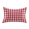 thumbnail image 3 of Haosy Satin Pillowcase for Hair and Skin Standard Cooling Silk Pillow Case with Envelope Closure Red and White Checkered 20"x40", 3 of 9