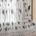 thumbnail image 2 of Sheer Window Curtain Panels, Floral Voile Valances, Light Filtering, Easy Installation, For Living Room, Bedroom, Energy-Efficient, Washable Polyester, Modern Home Decor, Window Treatment, Akmoler, 2 of 5