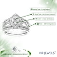 thumbnail image 4 of Vir Jewels 1/3 CTTW Lab Grown Diamond Wedding Bridal Set in Sterling Silver Female Adult, 4 of 5