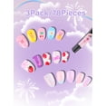 thumbnail image 3 of Funda completa Press on Nails EBANKU Kids, 78 unidades, con pegamento para uñas, 3 of 7