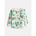 thumbnail image 2 of Holiday Time Toddler Girls Top and Pants Fleece Pajama Set, 2-Piece, Sizes 12M-5T, 2 of 5