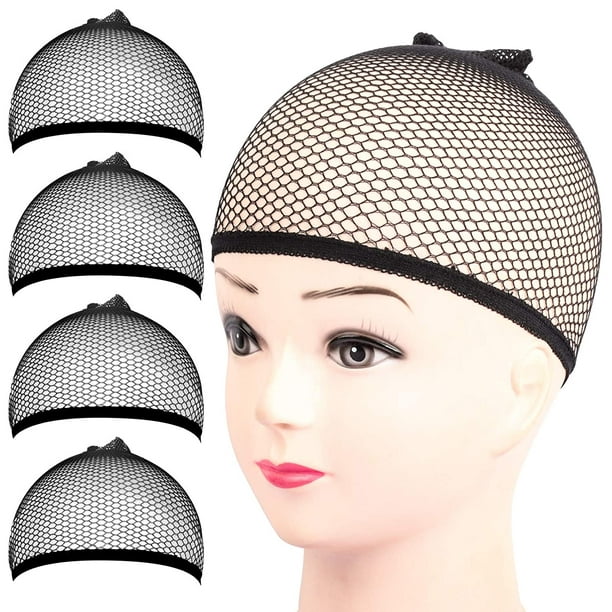 Wig Cap, 4PCS Black Mesh Wig Cap Net, Closed End Hair Mesh Net Wig Caps, -  