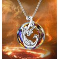thumbnail image 4 of Collar de pendiente de cobre de cristal infinito, llama de renacimiento de Fénix de cristal colorido, 20MM Sincero Electrónica, 4 of 5
