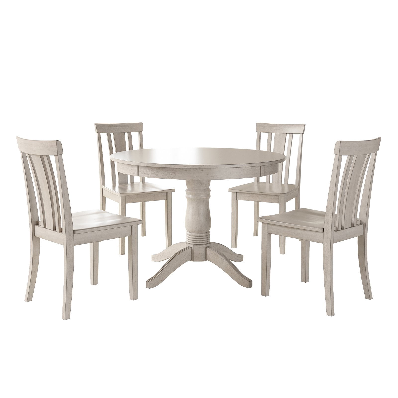 Lexington 42" Round Wood Pedestal Base Dining Table, White