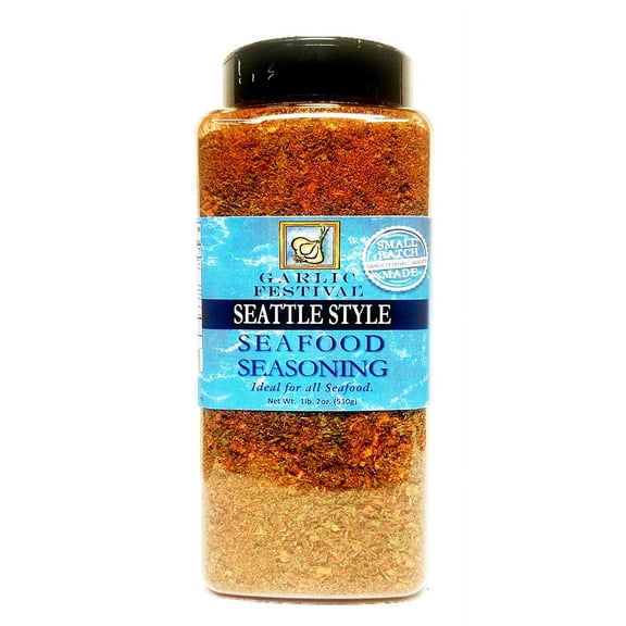 Garlic Festival Seattle Style Seafood Seasoning Net Wt. 1 lb. 2 oz.