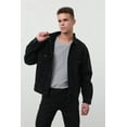 thumbnail image 2 of Men's Buttoned Regular Fit Jean Jacket Black, 2 of 6