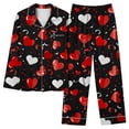 thumbnail image 6 of Iyufng Womens Pajama Sets Long Sleeve,Valentine's Day Pajama Sets for Women Plus Size,Sleepwear Sets,2 Piece Womens Plus Loungewear with Pockets V-Neck Valentines Love Heart Pjs S-XXXL, 6 of 7