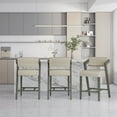thumbnail image 6 of Bellamy Studios Snyder Upholstered Wood Counter Height Stool, Aged Gray, 6 of 14