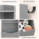 thumbnail image 4 of Gris three-tier para niños toy almacenamiento gabinete y estante con cubby organizer para storing books y toys in dormitorio y playroom, 4 of 9