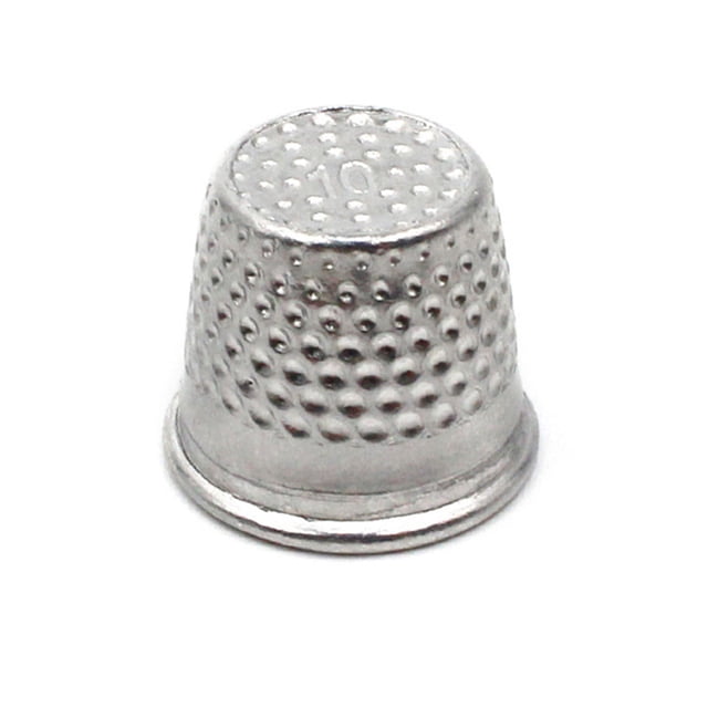 Billuyoard Anillos de tejer dedal de protección para los dedos ajustable DIY accesorios de agujas de mano antiguas herramientas de ganchillo de Suministros de marroquinería Anillo de aleación de plata