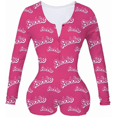 

Emmababy Womens Jumpsuit Sleepwear Floral Print V Neck Bodycon Romper Sleepwear