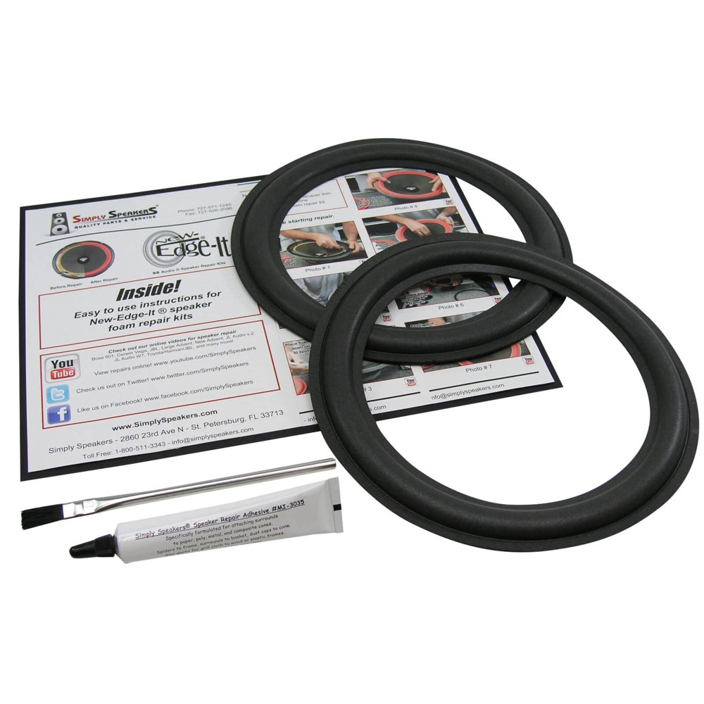 8" Foam Speaker Repair Kit, OD 8.3125", Roll OD 7.875", Cone 6.5