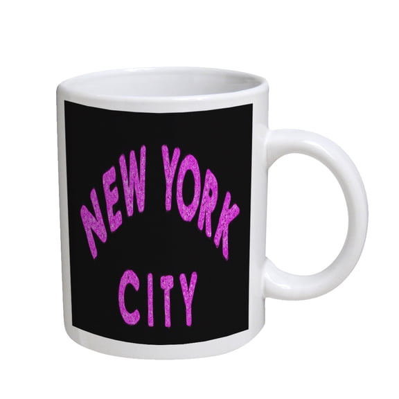 KuzmarK Coffee Cup Mug 11 Ounce - New York City Pink