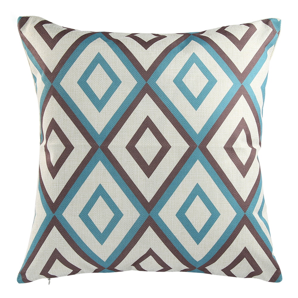 Pillow Cotton Cover Linen Decor Geometric Sofa Home Throw Vintage Case Cushion