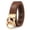 Coffee, variant on Women's Leather Belt for Jeans Dresses Pants Ladies Automatic Buckle Ratchet Belts Black