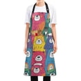 thumbnail image 5 of Funny Colorful Bears Kitchen Apron with 2 Pockets Adjustable waterproof Cooking Aprons for Women Men Chef, 5 of 7