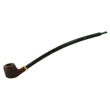 15” s Engraved Poker Rosewood Tobacco Pipe - Long Black Stem..., By Shire Pipe Ship from
