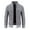 Silver, variant on LoyisViDion Mens Zip Up Knitted Cardigan Thick Sweater Stand Collar Fleece Lined Warm Silver 14(XXXL)