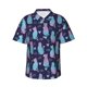 thumbnail image 1 of Balery Silhouette Cats Camisas hawaianas de manga corta para hombre, camisas playeras de corte holgado, camisas de vacaciones con botones,Large, 1 of 7