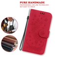 thumbnail image 5 of Decase for Motorola MOTO G Stylus 5G (2022) 6.8 inch Wallet case,Magnetic PU Leather Case Sun Flower Pattern Embossed Purse Kickstand Flip Cover With Card Holders Wrist Strap, Red, 5 of 7