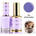 thumbnail image 3 of DND DC Purples GEL POLISH DUO, Gel Lacquer 0.5 oz + Matching Nail Polish Color 0.5 oz, Daisy Nails (with bonus side Glitter) Made in USA (Aztech Purple (025)), 3 of 3