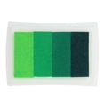 thumbnail image 1 of simhoa Gradient Shade Multi Colour Ink Pad for Stamps Cardmaking Scrapbooking DIY Craft Green, 1 of 8