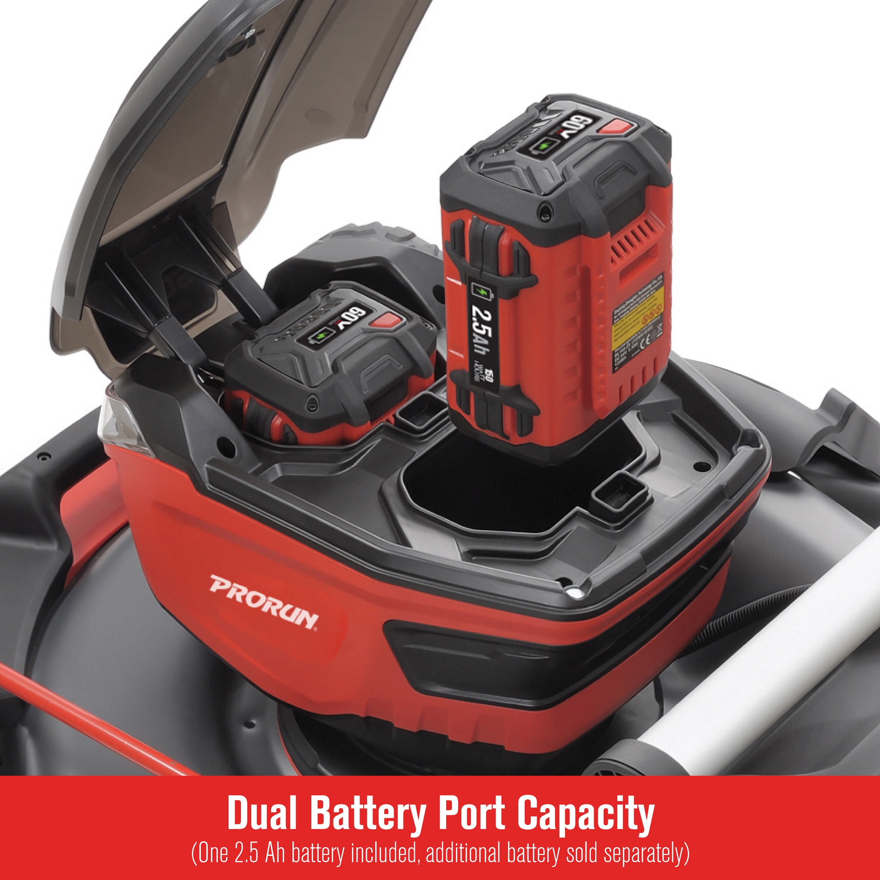 PRORUN 60V 21-in. Steel Deck Cordless Push Lawn Mower with 2.5 Ah Battery and Charger