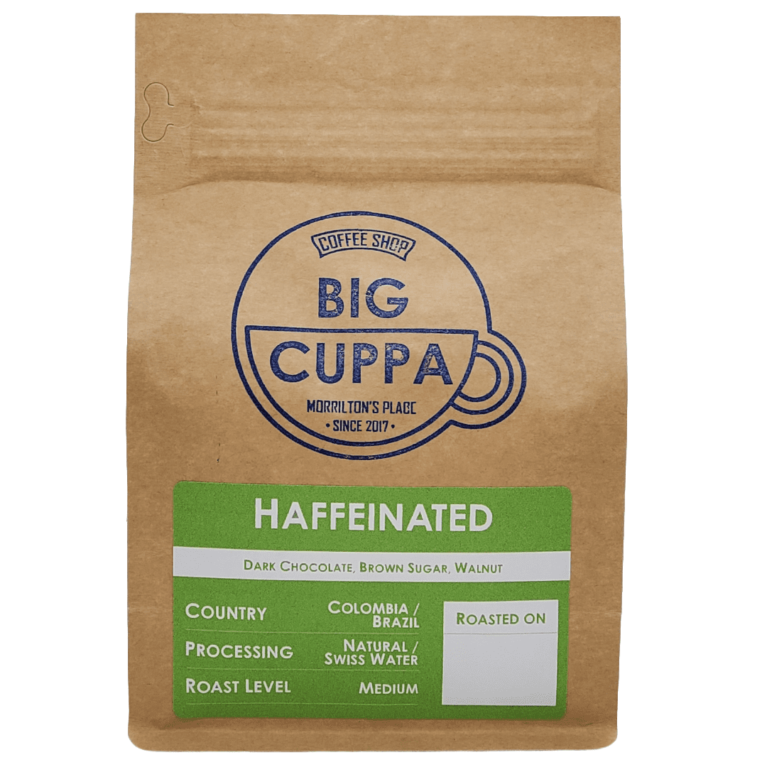 Big Cuppa - Haffeinated Half Caff, Whole Bean, Medium Roast, 12oz