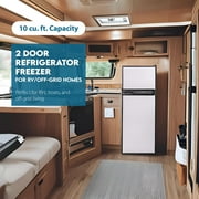 Conserv 12V/DC Refrigerator Freezer 10cf Stainless for RV Boat Off-Grid 2 Doors