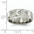 thumbnail image 7 of Edward Mirell Titanium Beveled .09 ct Dia w/Sterling Silver Bezel Band, 7 of 7