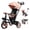Pink, variant on XJD 7 in 1 Tricycle for Toddlers, 2-4 Years Kids Foldable Tricycle with Adjustable Seat and Push Handle, Black