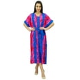thumbnail image 2 of Bimba Women Long Maxi Kaftan Designer Kimono Caftan Beach Coverup With Belt, 2 of 8