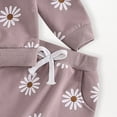 thumbnail image 5 of TOWED22 Infant Toddler Girl Fall Winter Clothes Set Long Sleeve Cute Sweatshirt and High Waist Pants Print Outfits Clothing 2 Piece(Purple,12-18 M), 5 of 6