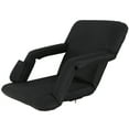 thumbnail image 4 of ZENY Stadium Seat Chair Reclining Bleachers W/Padded Cushion - 6 Reclining Positions, Black, 4 of 11