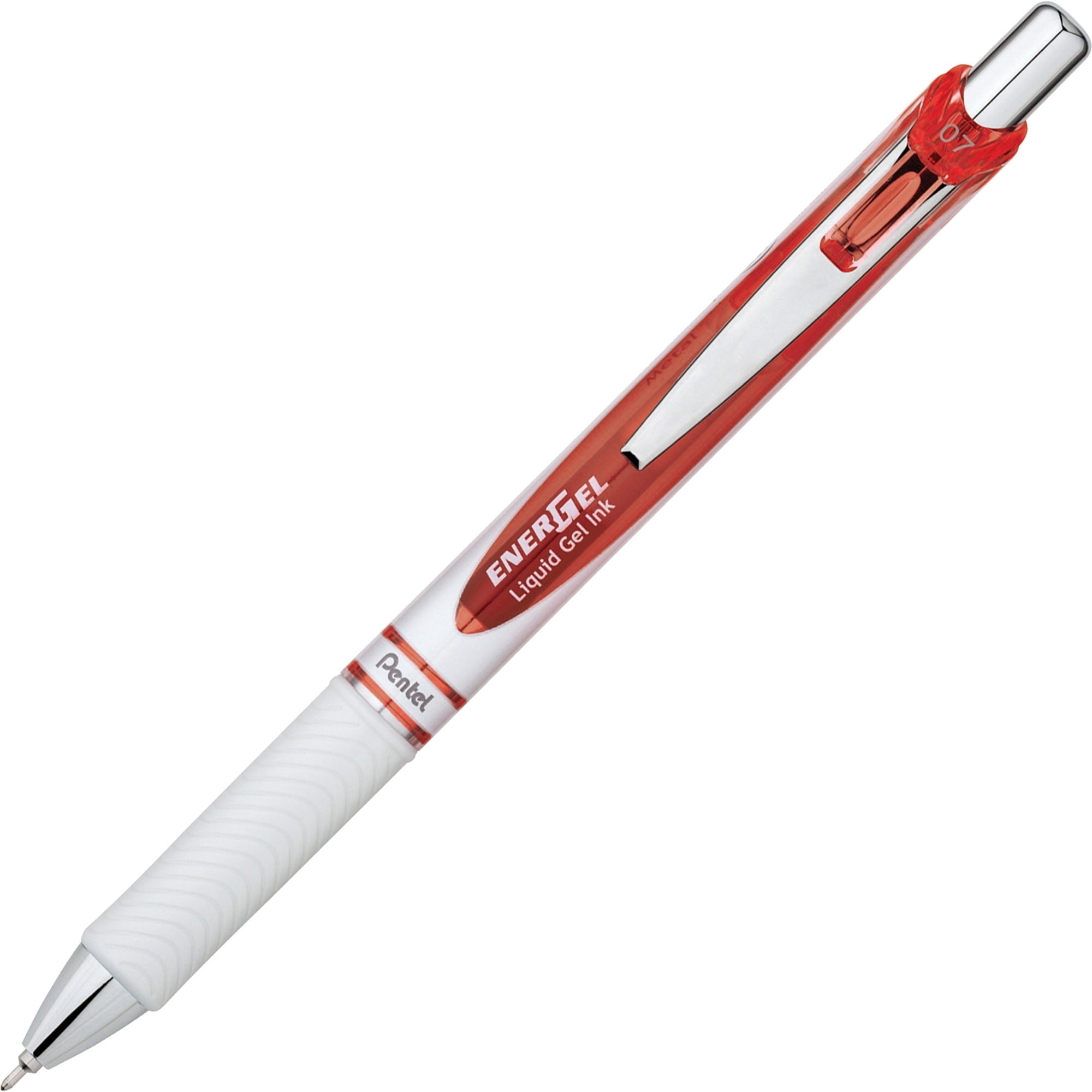 Pentel PENBLN77PWB Ener Gel Liquid Ink Retractable Pens, Red