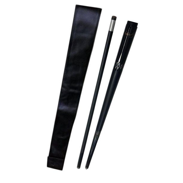 Taco de billar de 1/2 pulgada con bolsa de almacenamiento, fibra de carbono, suministros profesionales portátiles. Plata
