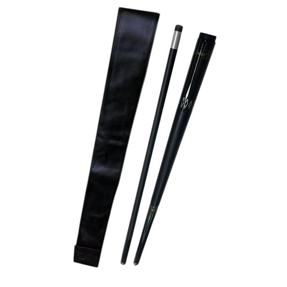 DYNWAVECA 1/2 Pool Cue Snooker Cue Trendy Ergonomic Billiard Stick with Storage Bag for Billiard Players Beginners Training Enthusiasts Silver