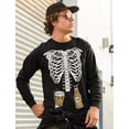 thumbnail image 2 of Skeleton Ribcage Six-Pack Beer Halloween Costume T-Shirt for Men – Funny and Easy Halloween Outfit, Soft Cotton, 2 of 6