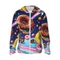 thumbnail image 1 of Fotbe Space Colorful Donut Chaqueta con Protección Solar UPF 50+ para Hombre y Mujer, Camisa con Capucha y Bolsillos-Large, 1 of 7