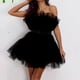 thumbnail image 1 of 2024-women Tulle Dress Sleeveless Short Dress Solid Mesh Princess Steapless Party Dress, 1 of 4