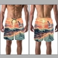 thumbnail image 3 of luoweisi Men's Beach Shorts Quick Dry Swim Trunks with Mesh Lining Seagull L, 3 of 5