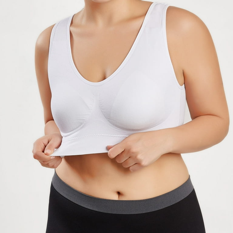 FAFWYP Plus Size Sports Bras for Women,Large Bust High Impact