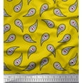 thumbnail image 1 of Soimoi Yellow Cotton Poplin Fabric Floral & Paisley Decor Fabric Printed Yard 42 Inch Wide, 1 of 3
