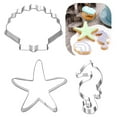 thumbnail image 7 of AYYUFE 3Pcs Cookie Mold Marine Organism Shape Ornamental Easy to Release Seahorse Starfish Seashells Cookie Cutter for Fondant, 7 of 7