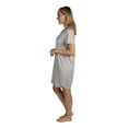 thumbnail image 5 of RAE DUNN Women's 2-Pack Short Sleeve Shirttail Nightshirt Recycled Short Sleeve, 5 of 10