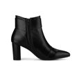 thumbnail image 3 of BLISSFUL STEP Women's Pointed Toe Buckle Block Heels Ankle Boots Black 5.5, 3 of 7