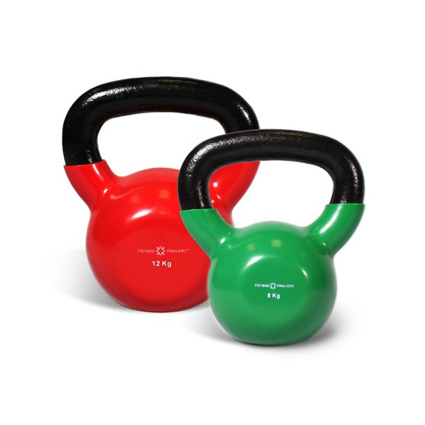 Fitness Republic Vinyl Coated Kettlebells 8KG & 12KG)