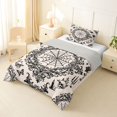 thumbnail image 2 of Homewish Spider Web Skull Twin Comforter Sets,Grunge Goth Damask Bedding Set,Cream,Halloween Duvet,Light Gray Reversible,2 Pieces,1 Comforter and 1 Pillowcase, 2 of 7