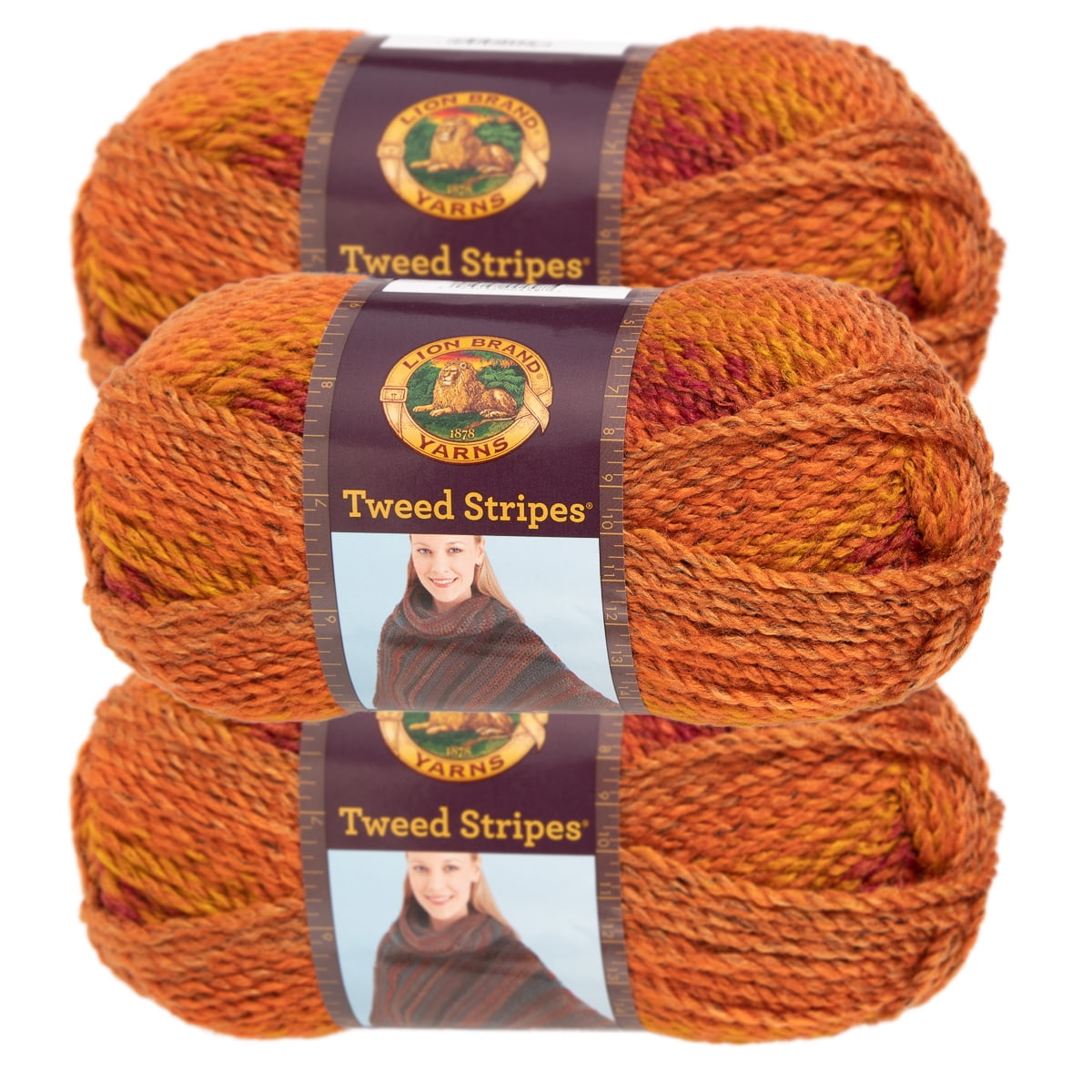 Lion Brand Yarn (3 Pack) Chunky Yarn Acrylic 100 Percent Soft Yarn For